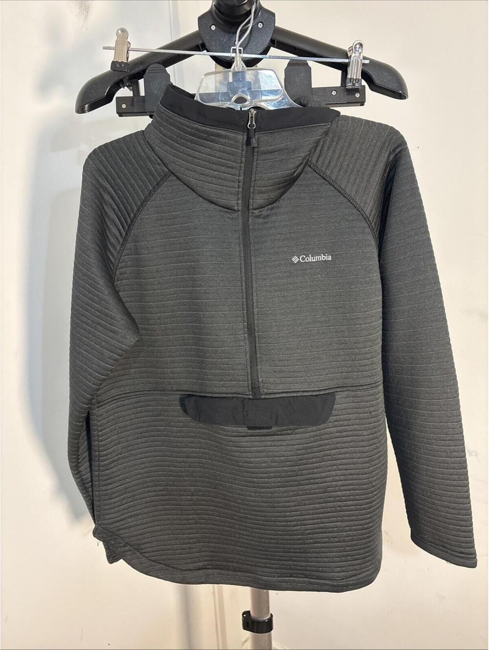 Columbia Omni Wick Long Sleeve 1/2 Zip Pullover Ribbed Womens Black Large